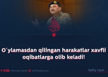 O‘ylamasdan qilingan harakatlar xavfli oqibatlarga olib keladi!