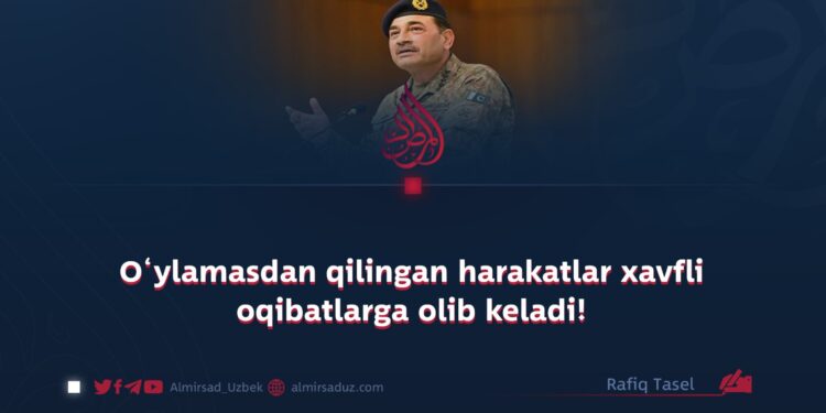 O‘ylamasdan qilingan harakatlar xavfli oqibatlarga olib keladi!