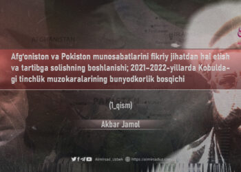 Afg‘oniston va Pokiston munosabatlarini fikriy jihatdan hal etish va tartibga solishning boshlanishi; 2021–2022-yillarda Kobuldagi tinchlik muzokaralarining bunyodkorlik bosqichi 1_qism