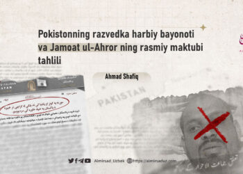 Pokistonning razvedka harbiy bayonoti va Jamoat ul-Ahror ning rasmiy maktubi tahlili