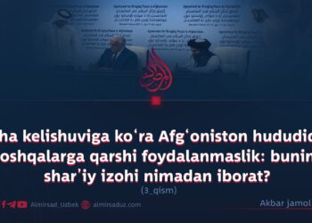 Doha kelishuviga ko‘ra Afg‘oniston hududidan boshqalarga qarshi foydalanmaslik: buning shar’iy izohi nimadan iborat?  3-qism