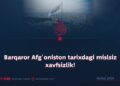 Barqaror Afg‘oniston tarixdagi mislsiz xavfsizlik!