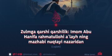 Zulmga qarshi qarshilik: Imom Abu Hanifa rahmatullohi a‘layh ning mazhabi nuqtayi nazaridan 1-qism