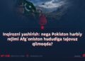 Inqirozni yashirish: nega Pokiston harbiy rejimi Afg‘oniston hududiga tajovuz qilmoqda?