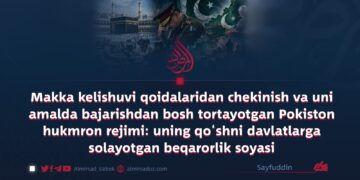 Makka kelishuvi qoidalaridan chekinish va uni amalda bajarishdan bosh tortayotgan Pokiston hukmron rejimi: uning qo‘shni davlatlarga solayotgan beqarorlik soyasi